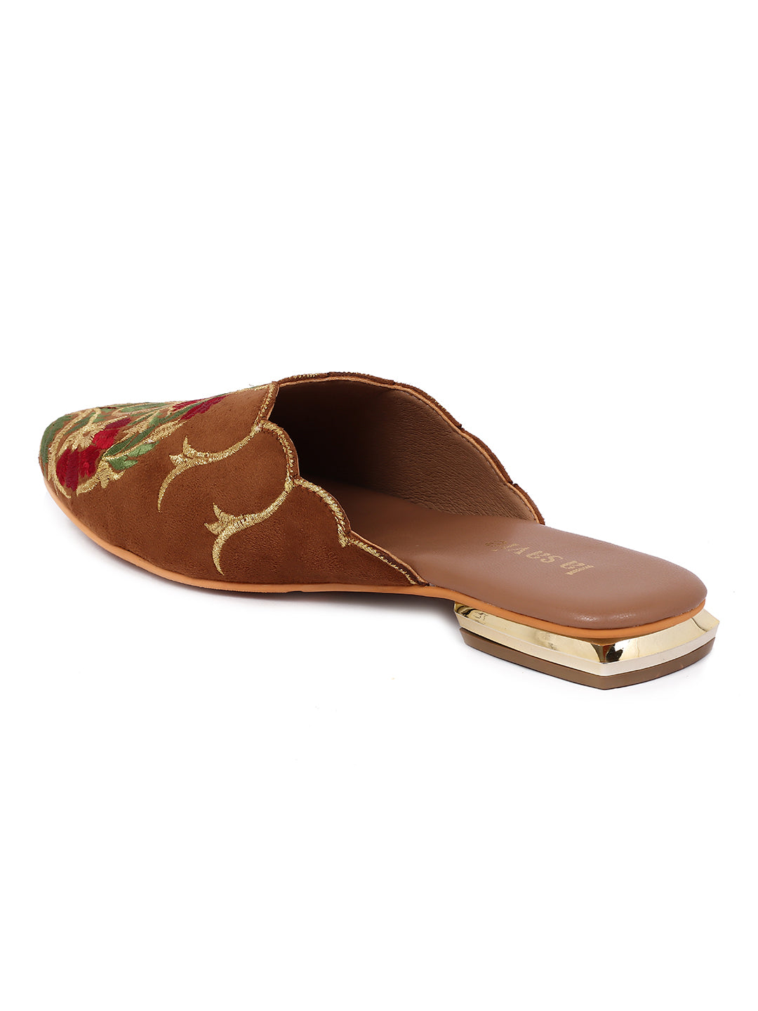 LA SAVIE Flat Sandal Mules For Women Brown