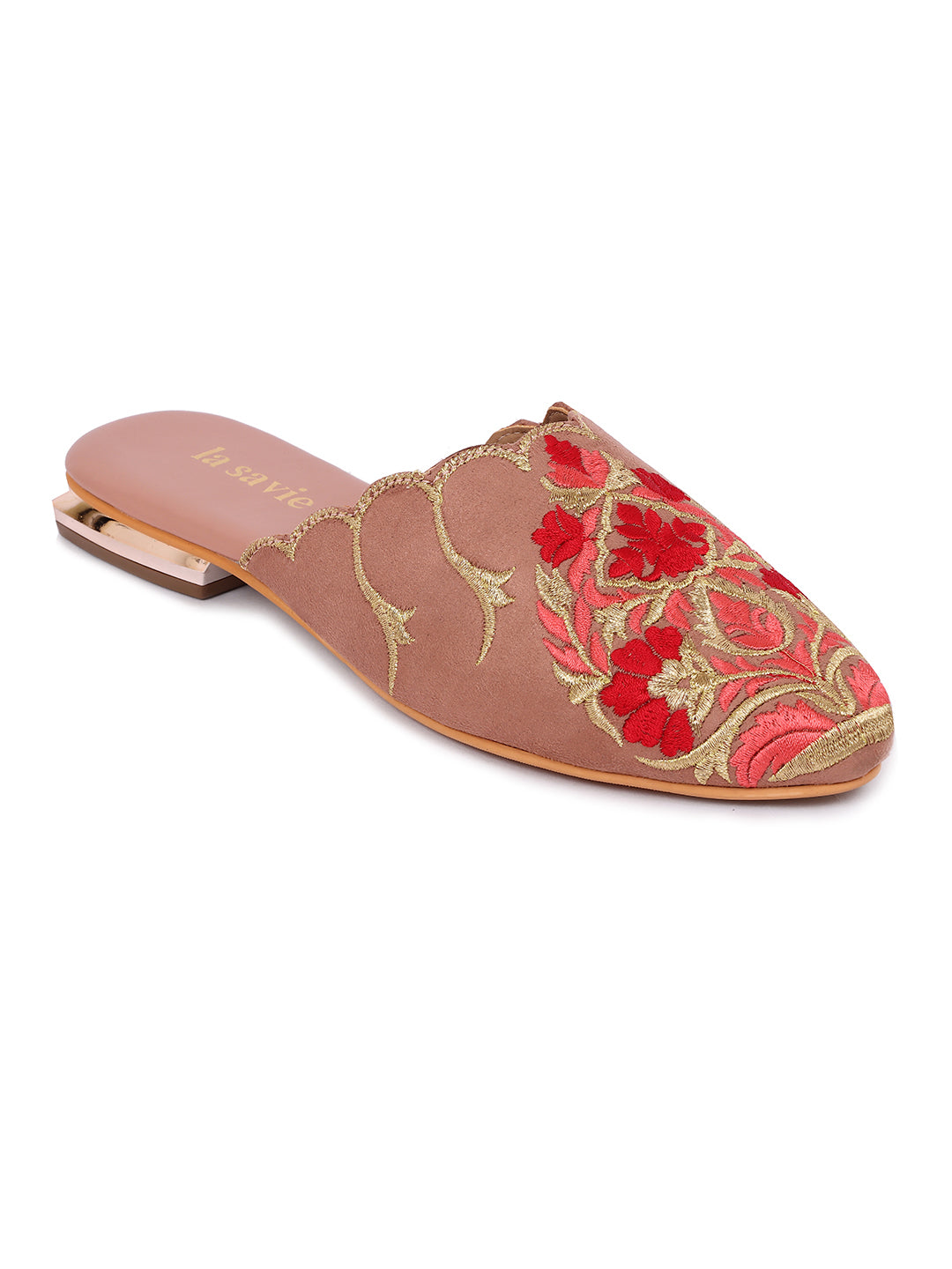 LA SAVIE Flat Sandal Mules For Women Pink