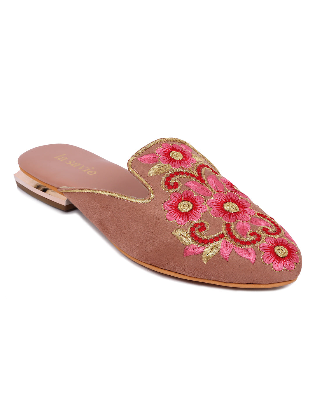 LA SAVIE Flat Sandal Mules For Women Pink