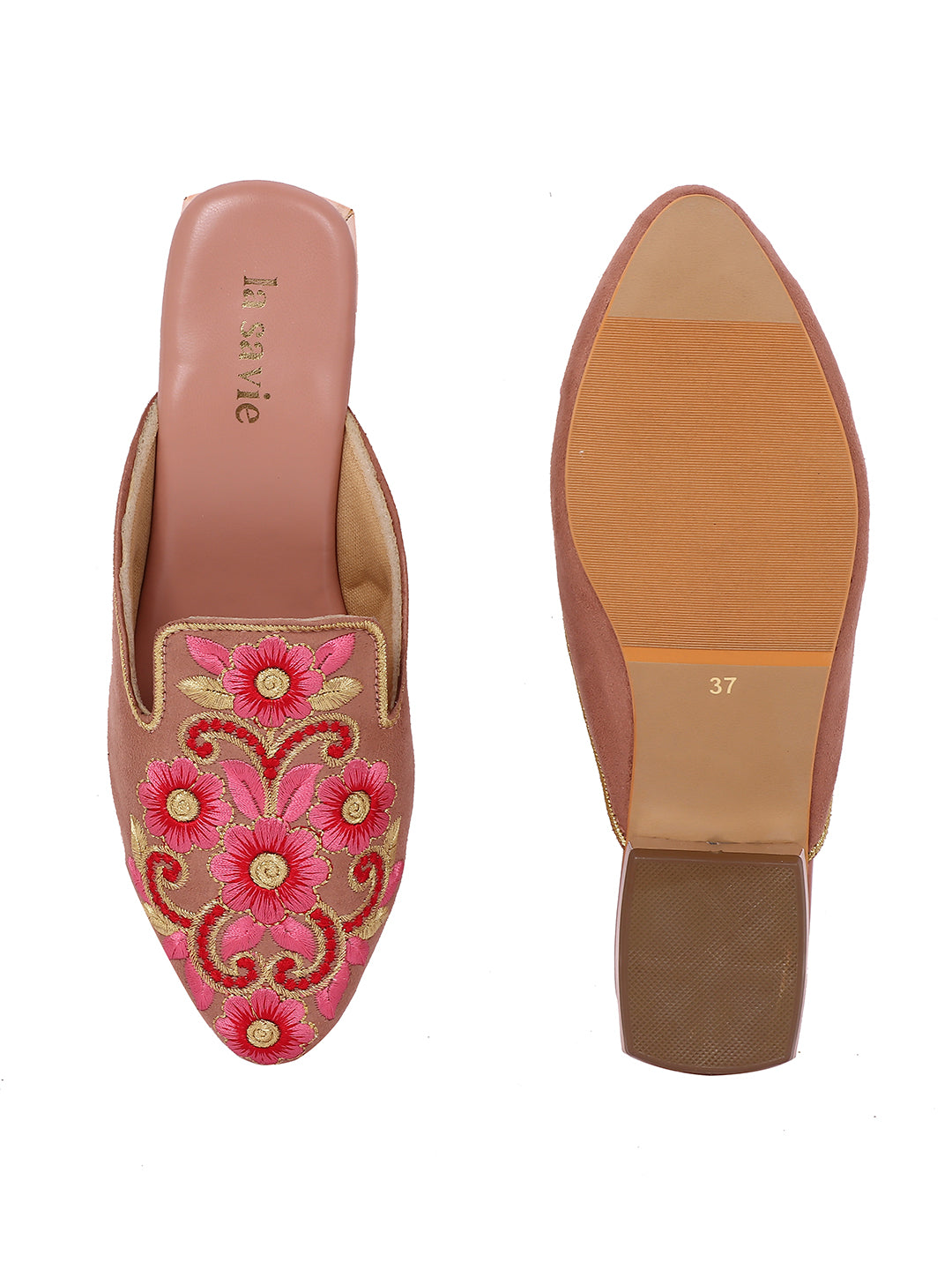 LA SAVIE Flat Sandal Mules For Women Pink