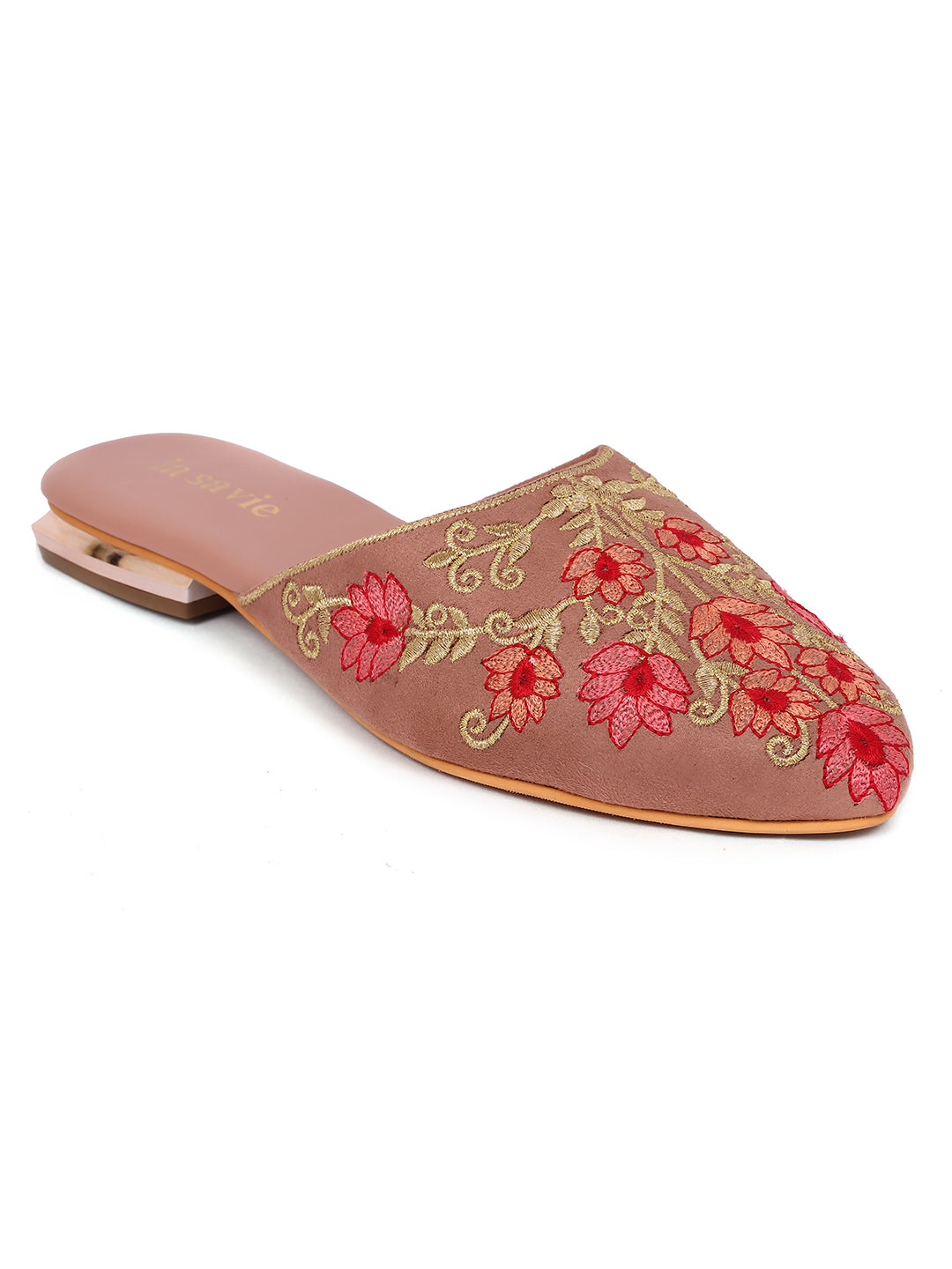 LA SAVIE Flat Sandal Mules For Women Pink