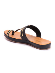 LA SAVIE Women Black Flats Fashion Sandal