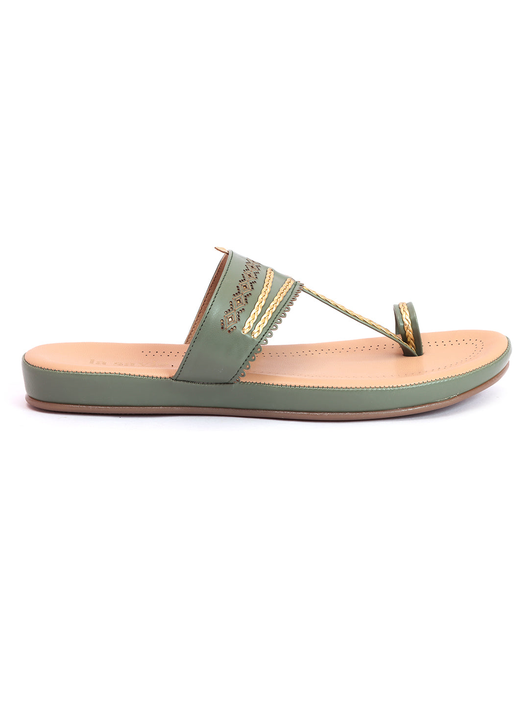 LA SAVIE Women Green Flats Fashion Sandal