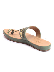 LA SAVIE Women Green Flats Fashion Sandal