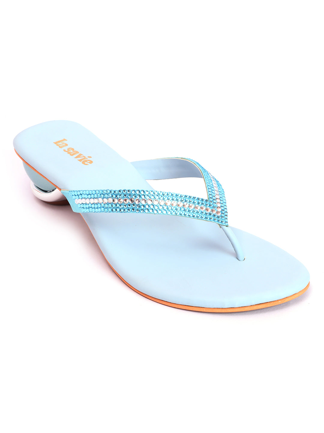 LA SAVIE Women Blue Flats Fashion Sandal