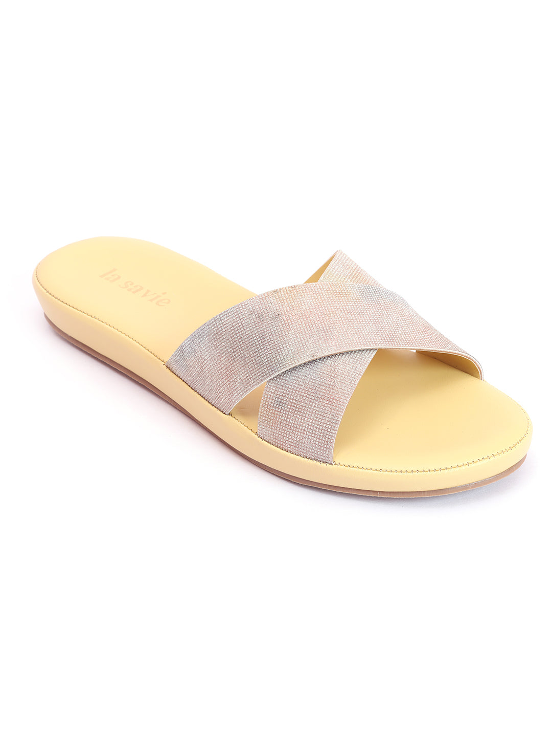 LA SAVIE Women Yellow Flats Fashion Sandal