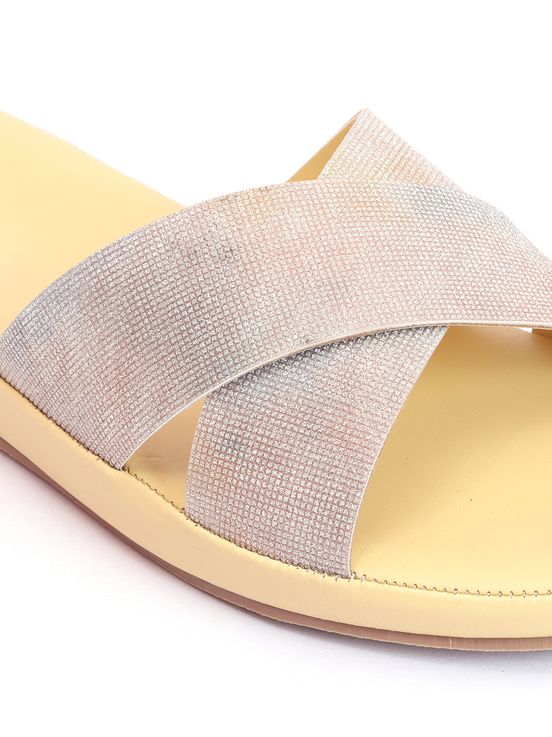 LA SAVIE Women Yellow Flats Fashion Sandal