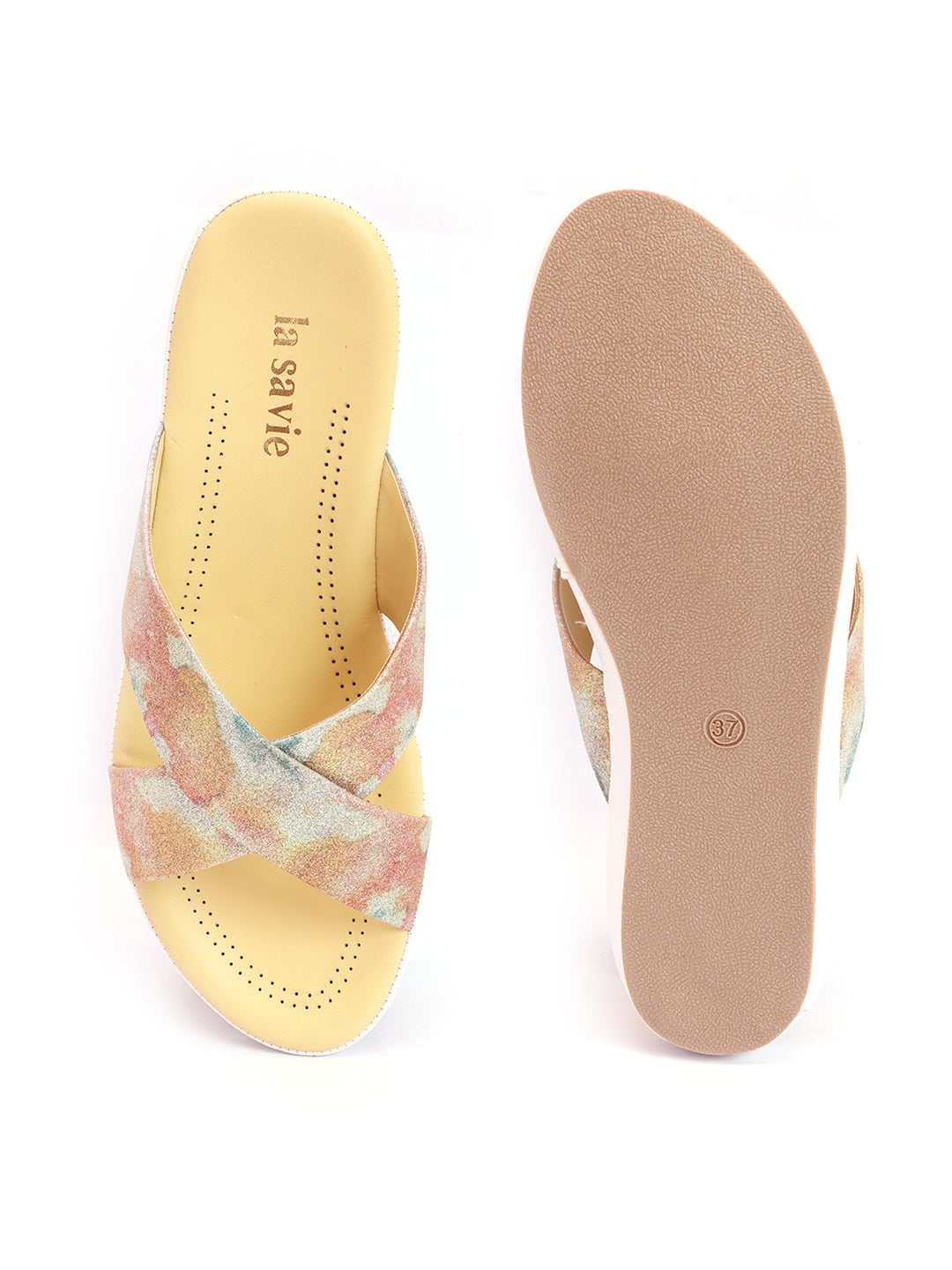 LA SAVIE Women Yellow Flats Fashion Sandal