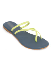 Trends & Trades Self Design Flats Casual Sandal For Women Green