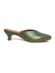 Trends And Trades Kitten Heel Sandal For Women Green