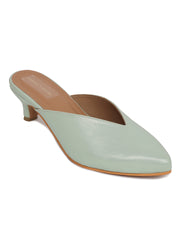 Trends And Trades Kitten Heel Sandal For Women Sea Green