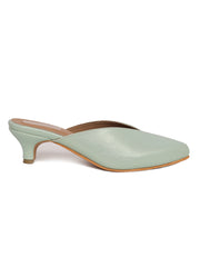 Trends And Trades Kitten Heel Sandal For Women Sea Green