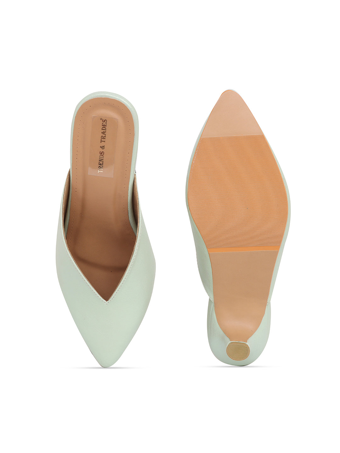 Trends And Trades Kitten Heel Sandal For Women Sea Green