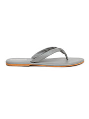 Trends & Trades Self Design Flats Casual Sandal For Women Grey