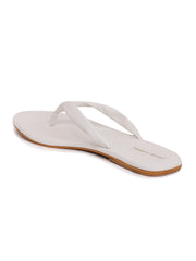 Trends & Trades Self Design Flats Casual Sandal For Women White