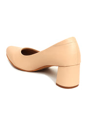 Trends And Trades Block Heel Sandal For Women Beige