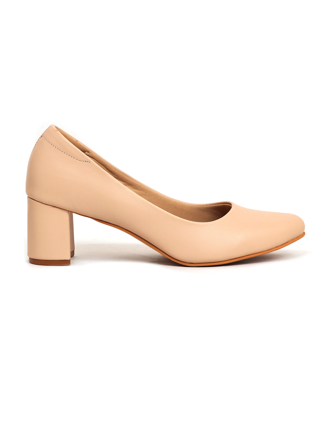 Trends And Trades Block Heel Sandal For Women Beige