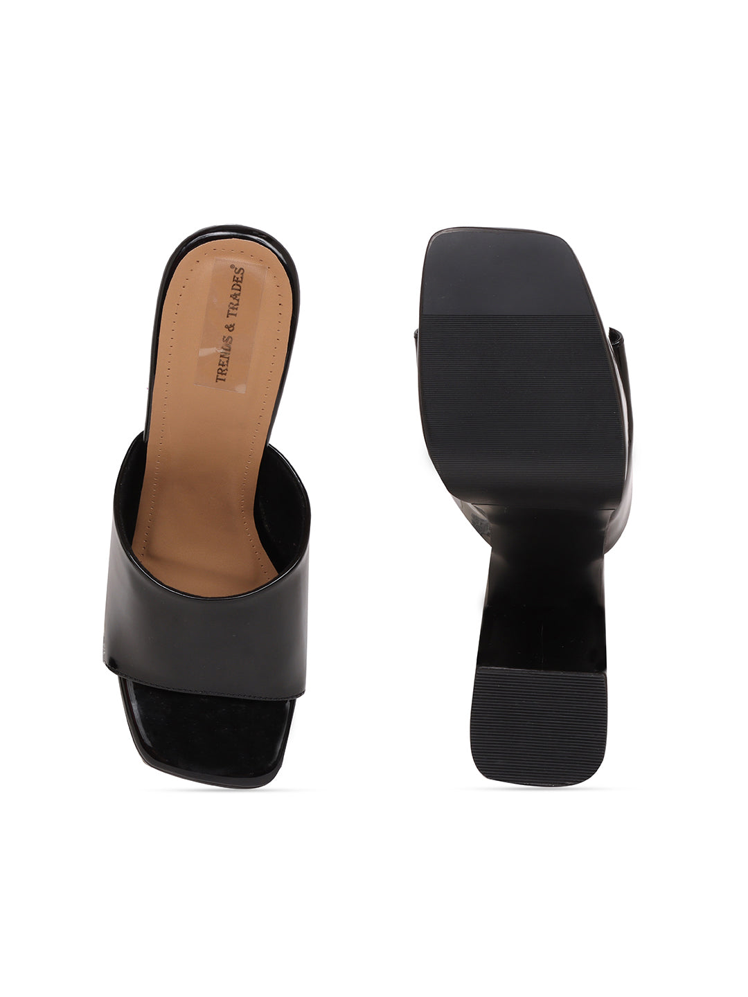 Trends And Trades High Heel Sandal For Women Black