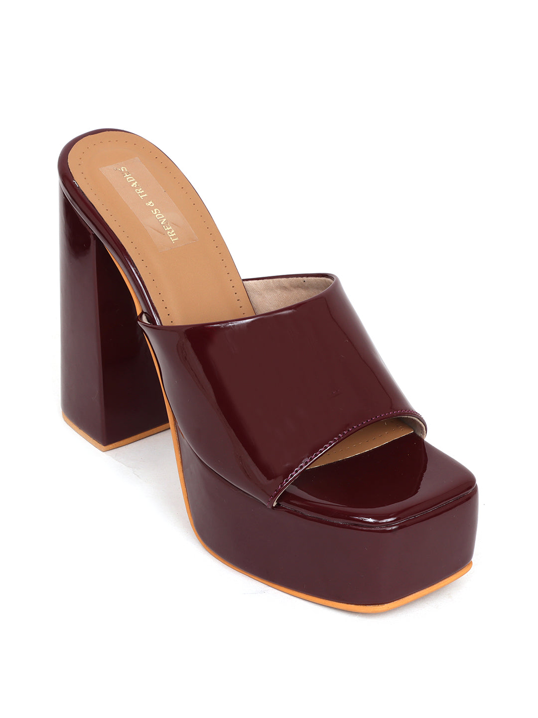 Trends And Trades High Heel Sandal For Women Maroon