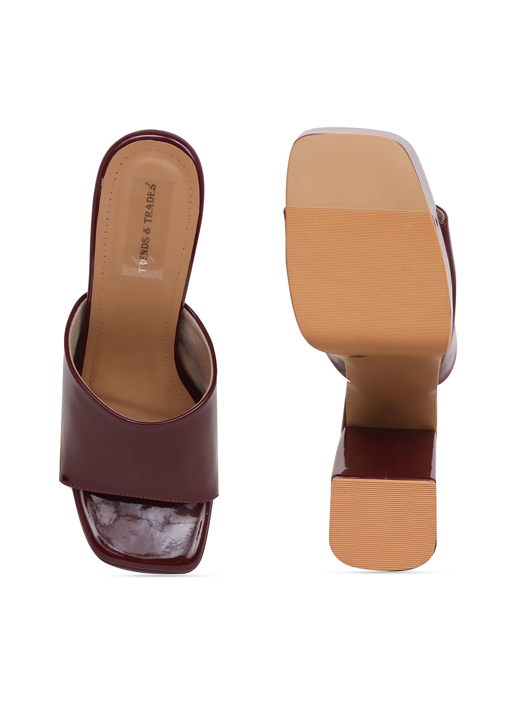 Trends And Trades High Heel Sandal For Women Maroon