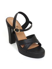 Trends And Trades Block Heel Sandal For Women Black