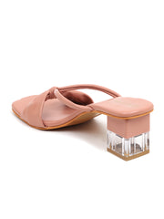 Trends And Trades Block Heel Sandal For Women Pink