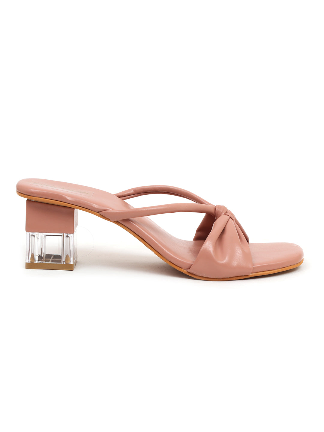 Trends And Trades Block Heel Sandal For Women Pink