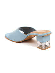 Trends And Trades Block Heel Sandal For Women Blue