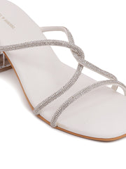 Trends And Trades Block Heel Sandal For Women White