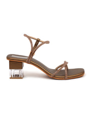 Trends And Trades Block Heel Sandal For Women Brown