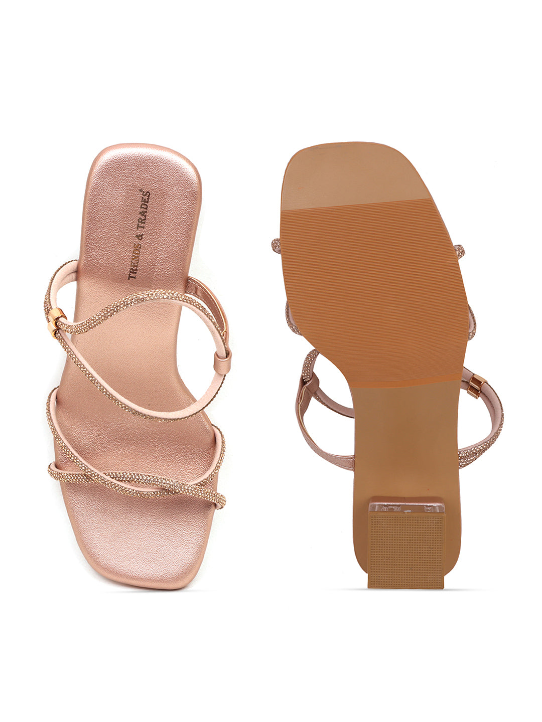 Trends And Trades Block Heel Sandal For Women Pink