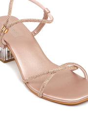 Trends And Trades Block Heel Sandal For Women Pink