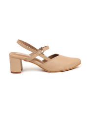 Trends And Trades Block Heel Sandal For Women Beige