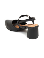 Trends And Trades Block Heel Sandal For Women Black