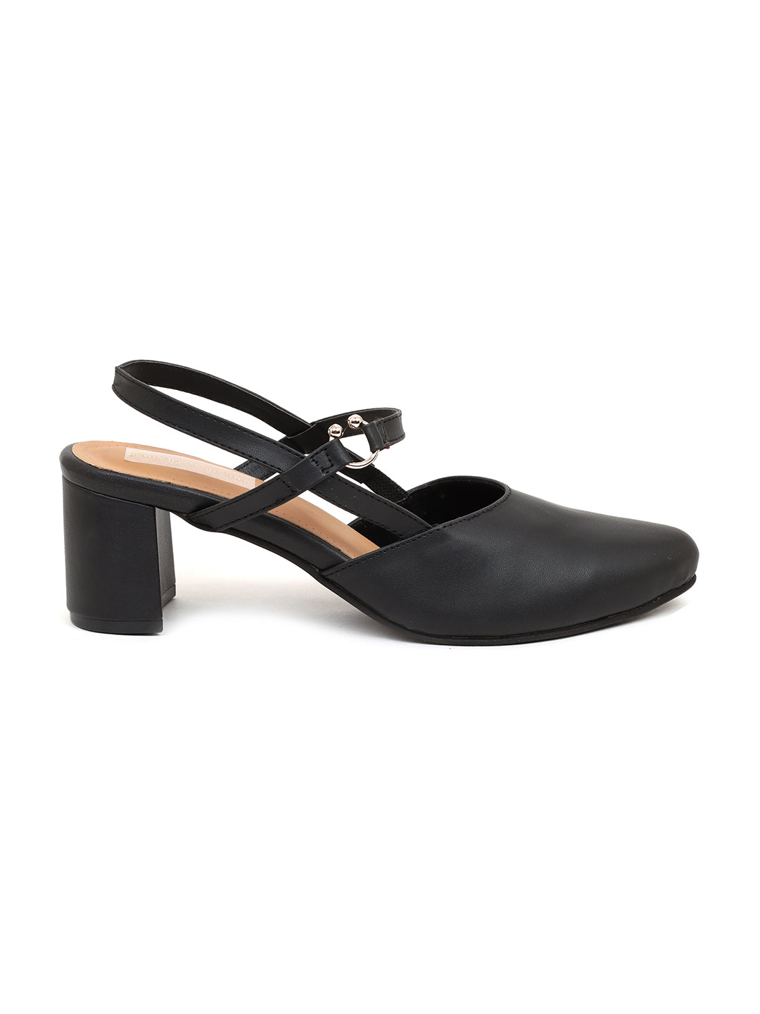 Trends And Trades Block Heel Sandal For Women Black