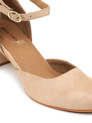 Trends And Trades Block Heel Sandal For Women Beige