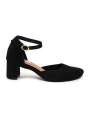 Trends And Trades Block Heel Sandal For Women Black