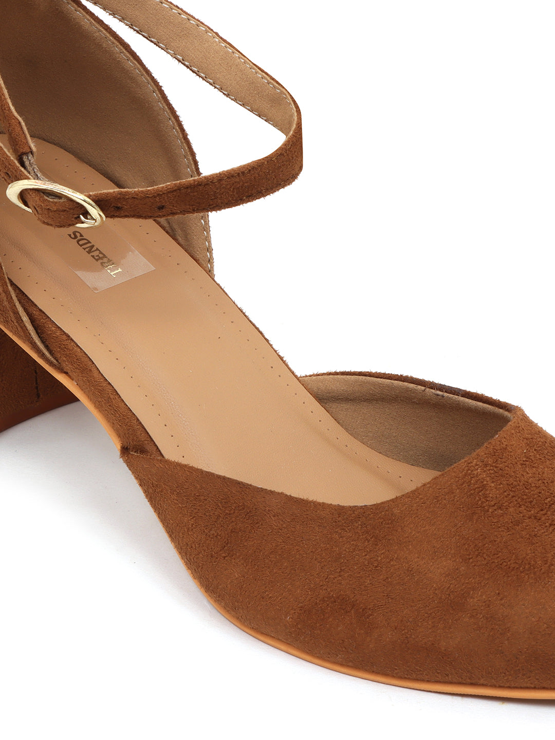 Trends And Trades Block Heel Sandal For Women Brown